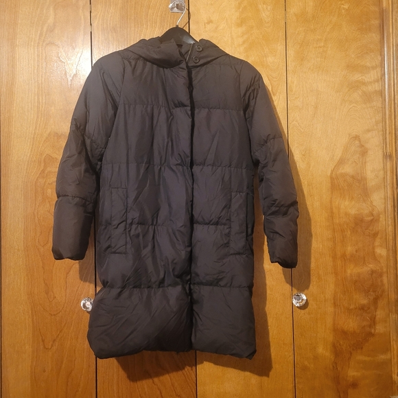 J. Crew Long Puffer Dark Brown Womens size Small  MISSING BELT - Picture 5 of 12